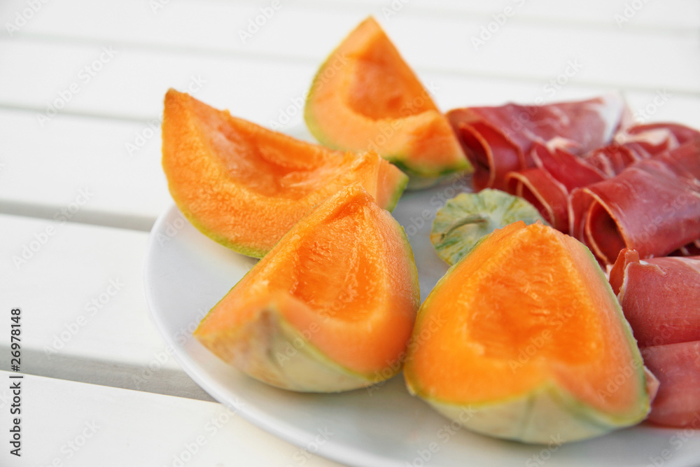 Melon et jambon