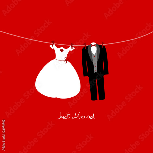 Hanging Bridal Couple Red