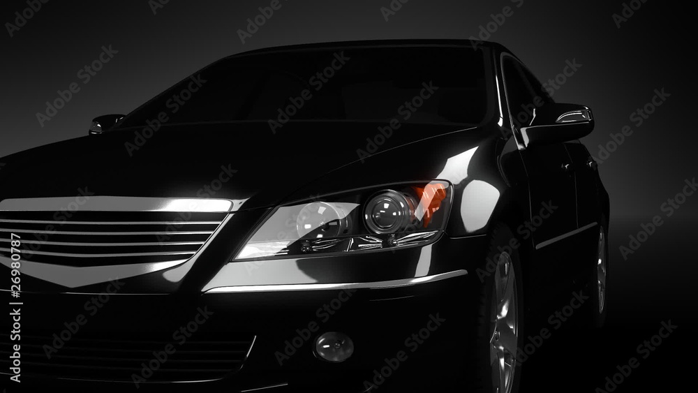 Expensive black sports car