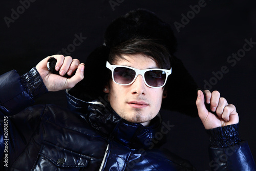 Portrait doudoune et chapka