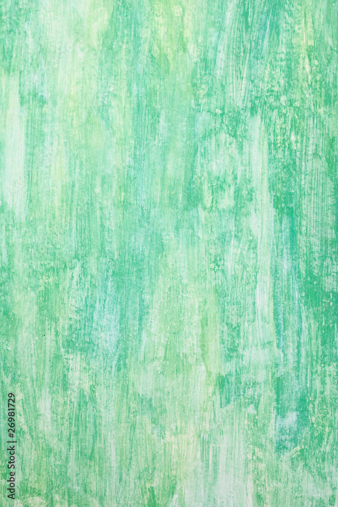 Green painted texture, background.