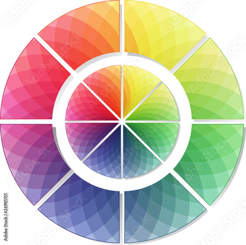 Mosaic spectrum colour wheel