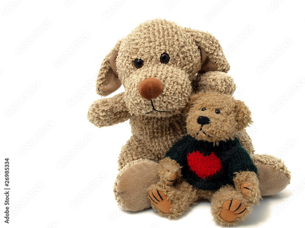 Teddy bear and dog Teddy bear and dog