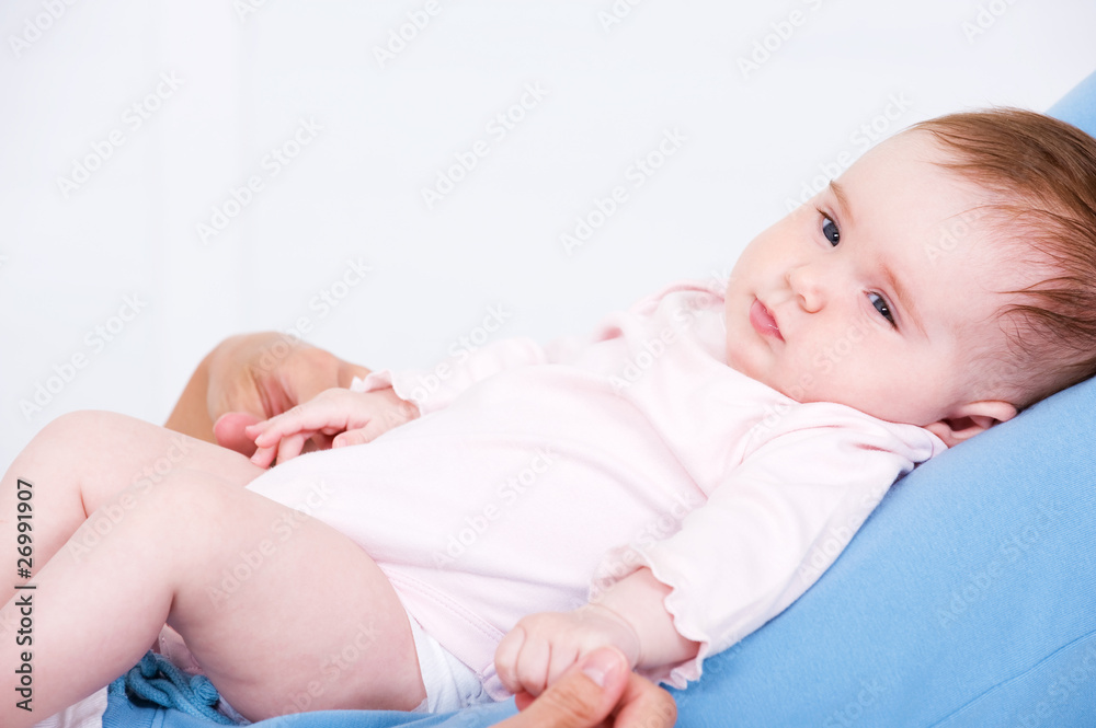 Newborn baby lying on mother Newborn baby lying on mother