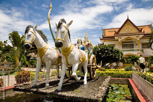 Vászonkép Buddhist Temple, Battambang, Cambodia