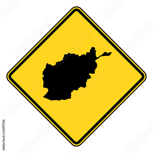 Afghanistan road sign