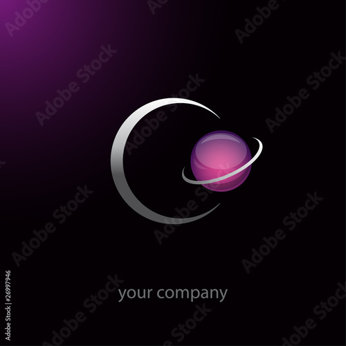 logo entreprise, planète, perle