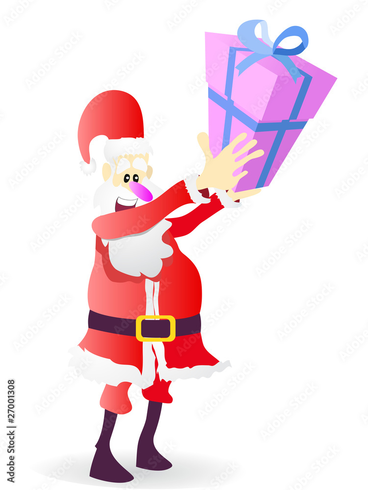 Santa holding Christmas Gifts Santa holding Christmas Gifts