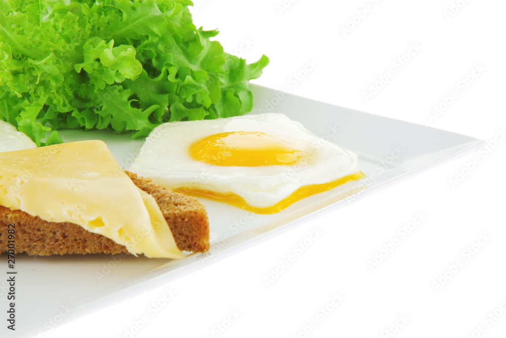 fried eggs and gold cheese with salad fried eggs and gold cheese with salad