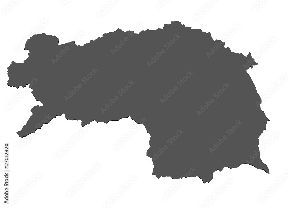 Karte der Steiermark - isoliert