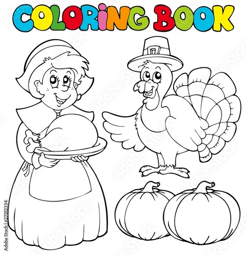 Coloring book Thanksgiving theme