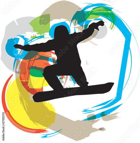 Wake boarder in action