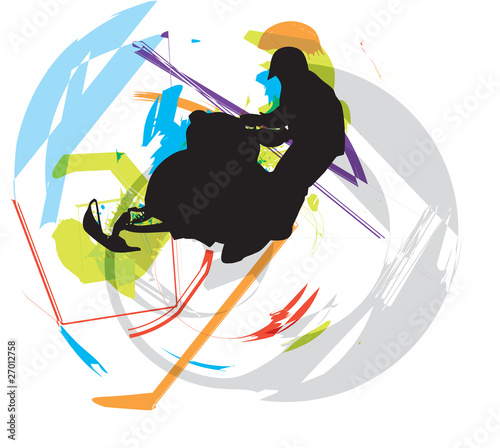 Snow ski illustration