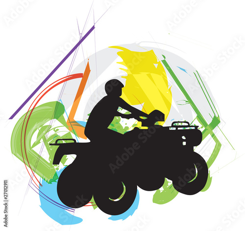 Sportsman riding quad bike