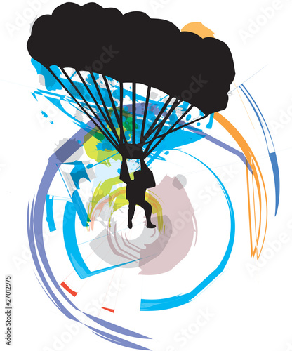 Paragliding illustration