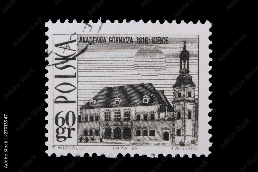 Poland - CIRCA 1966: A stamp - Academy
