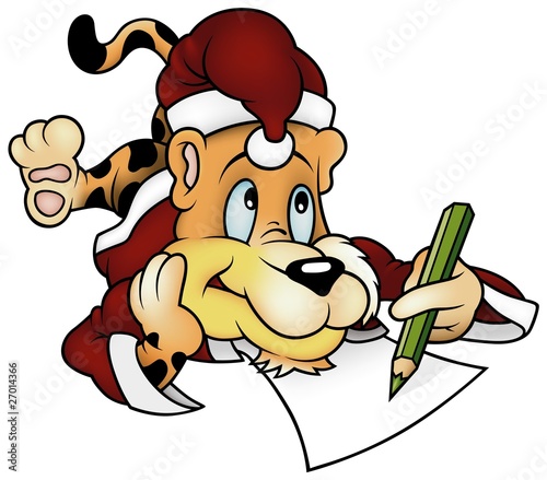Christmas Tiger - colored c...