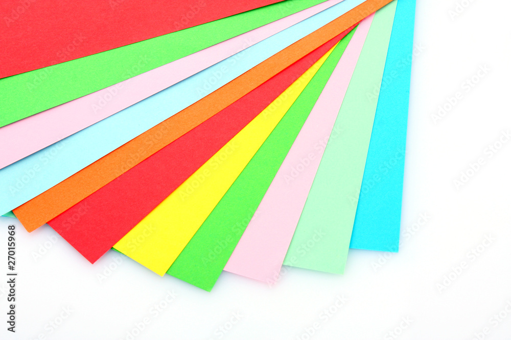 Different color paper isolated on white Different color paper isolated on white