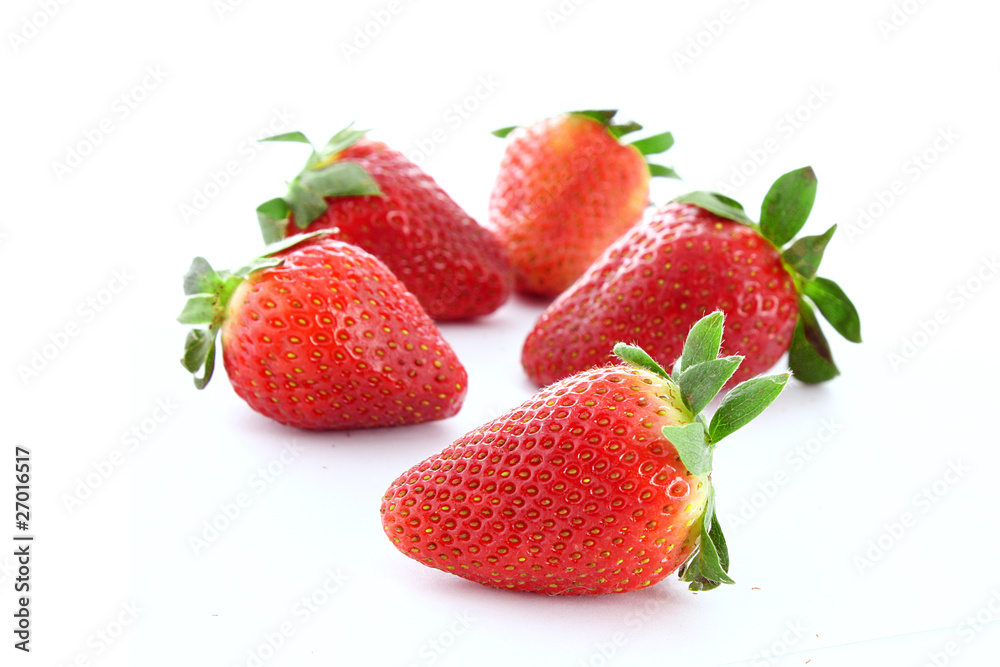 Few strawberries isolated on white Few strawberries isolated on white