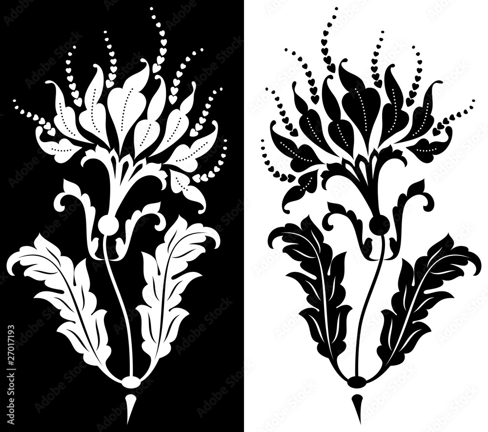 stylized flower, vector illustration