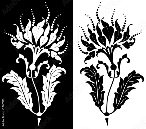 stylized flower, vector illustration