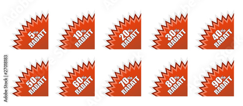 Rabatt Buttons Ecke Stern Paket