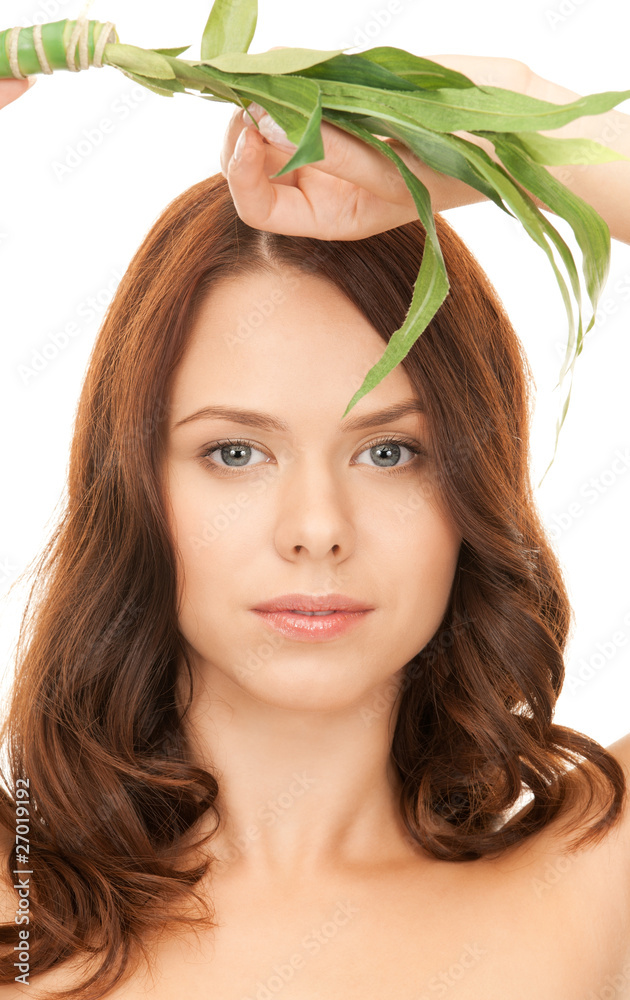 woman with sprout woman with sprout