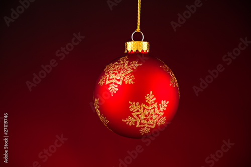 Red Christmas Ornament Isolted