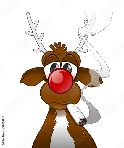 Rudolph smoking a joint photo