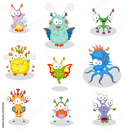 Cartoon monsters for Halloween or other events