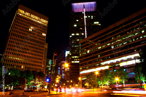Night street in Downtown Atlanta, GA