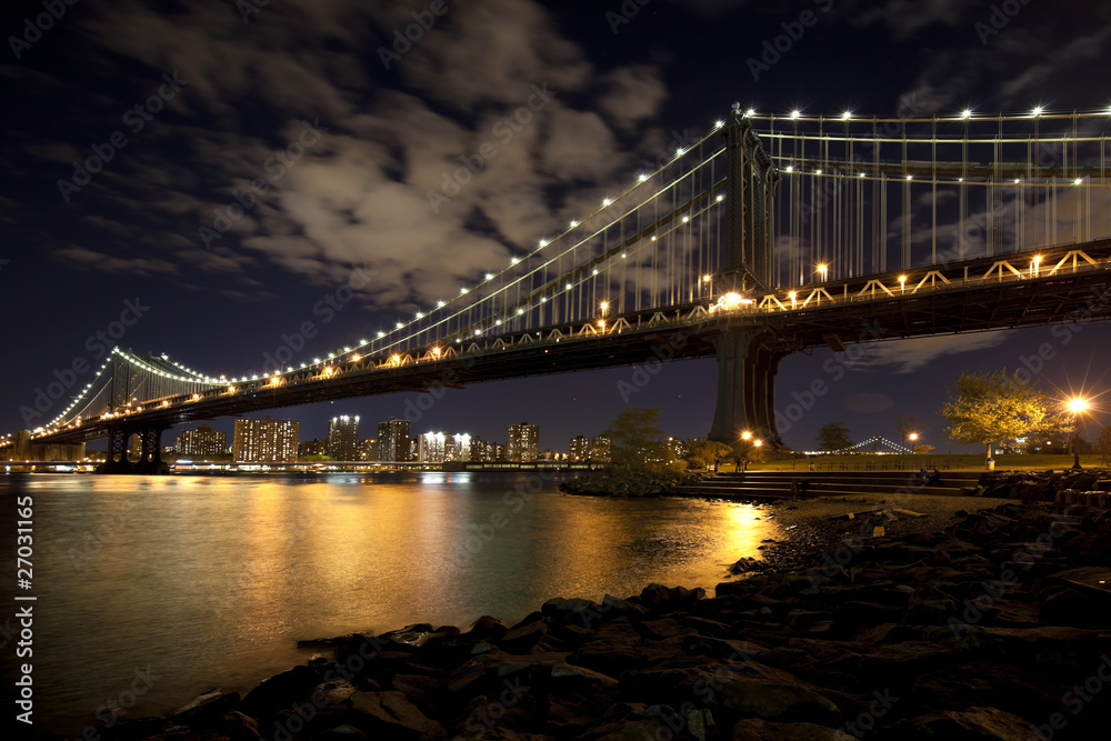 Fototapeta premium Panoramę Nowego Jorku w Manhattan Bridge