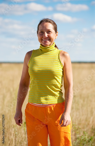 Portrait of sporty senior woman