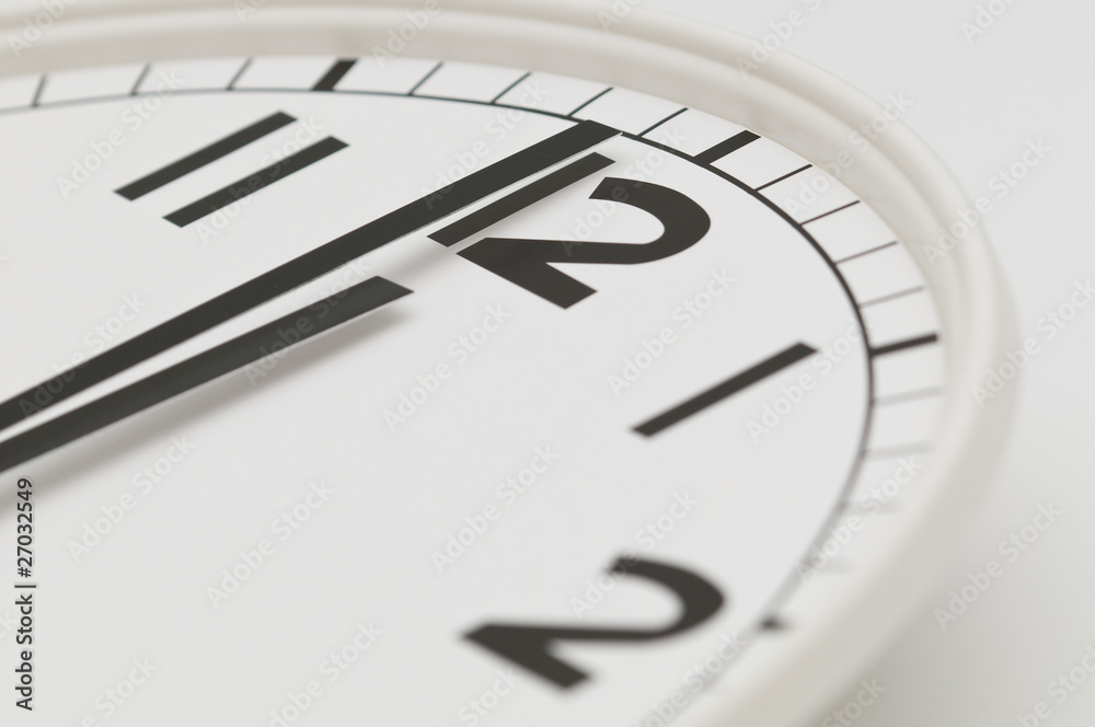 clock showing one minute to midnight, noon clock showing one minute to midnight, noon