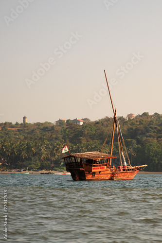 Wooden boat India photo