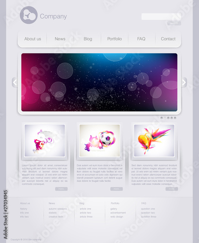 Web site design template