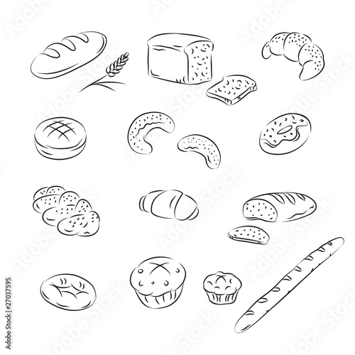 Vector Sketch Collection of bakery