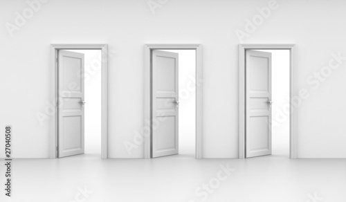 Fototapeta Naklejka Na Ścianę i Meble -  Three open doors