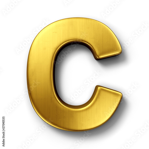 The letter C in gold