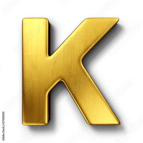 The letter K in gold