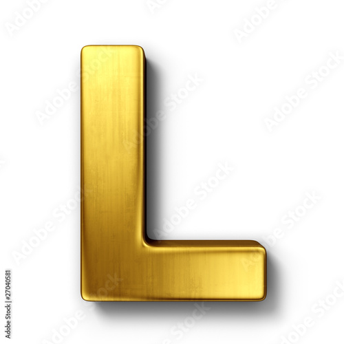 The letter L in gold
