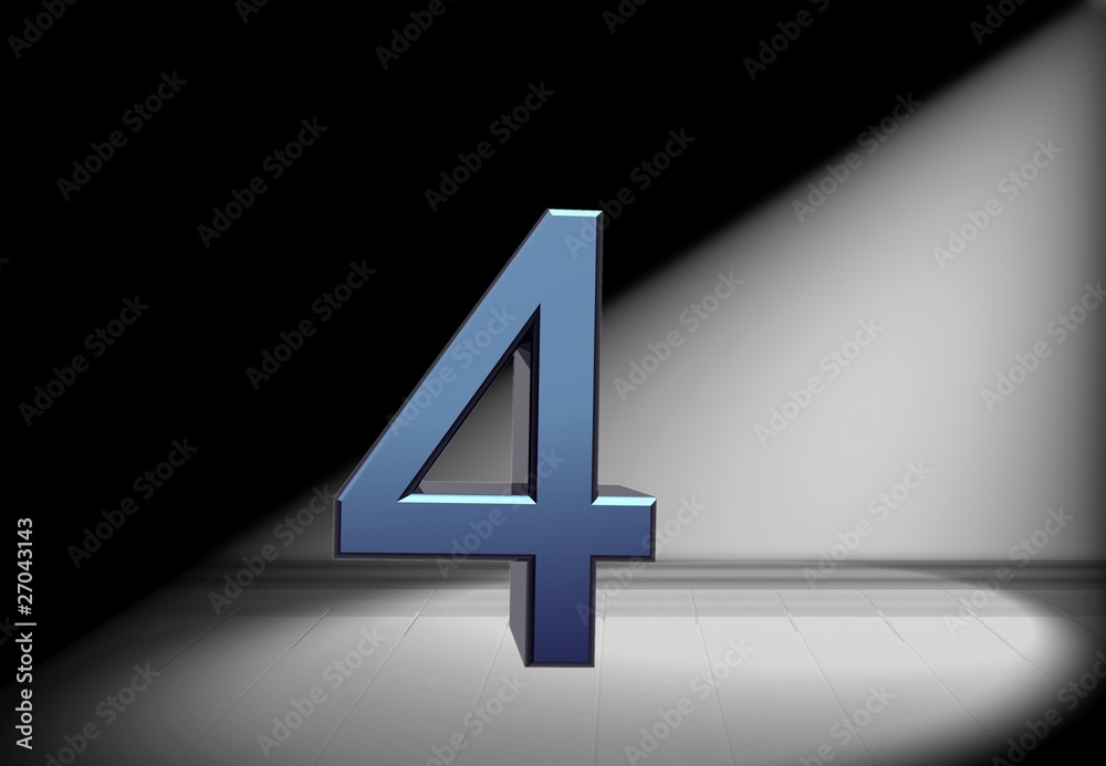 Fototapeta premium Zahl im Rampenlicht