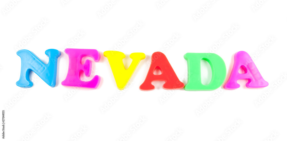 nevada written in fridge magnets nevada written in fridge magnets