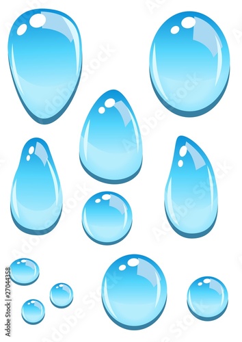 Stock illustration of a set of water beads