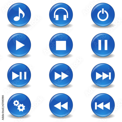 Iconos reproductor de musica multimedia