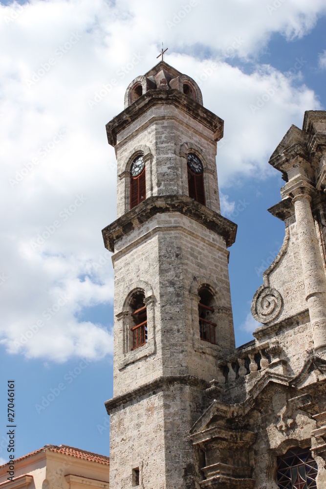 Clocher de la cathédrale de San Cristóbal à La Havane