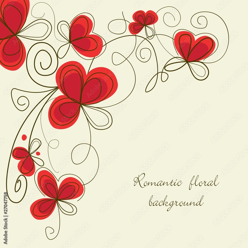 Romantic floral corner