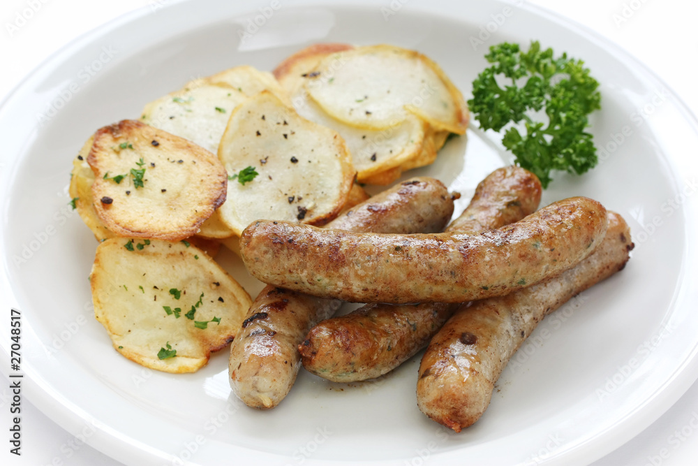 sausages and sauteed potatoes sausages and sauteed potatoes