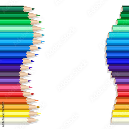 Color pencils wave