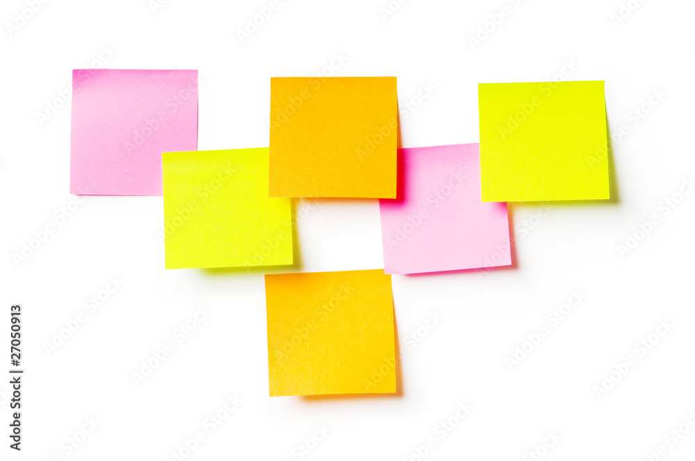 Reminder notes isolated on the white background Reminder notes isolated on the white background